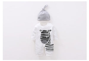 The Zebra Animal Romper with Cotton Hat 5 - Minitaq baby kids clothes dress