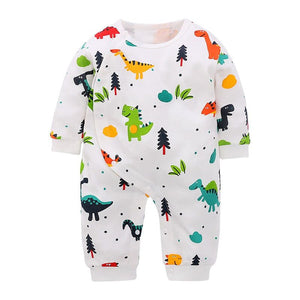 Colorful Dinosaur Cotton Baby Romper 1 - Minitaq baby kids clothes dress