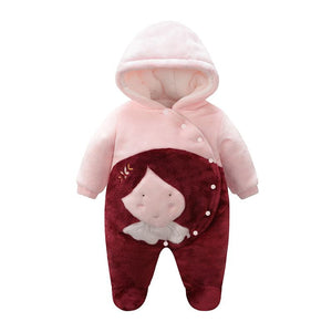 Cute Girl Comfortable Thick Winter Baby Romper 1 - Minitaq baby kids clothes dress