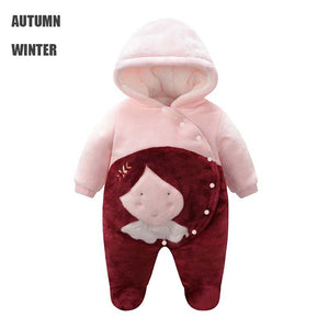 Cute Girl Comfortable Thick Winter Baby Romper 2 - Minitaq baby kids clothes dress