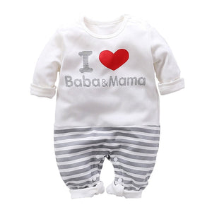 Soft Cotton Love Mama and Baba Romper 1 - Minitaq baby kids clothes dress