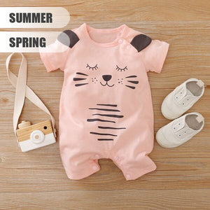 Cute Pink Animal Summer Romper 2 - Minitaq baby kids clothes dress