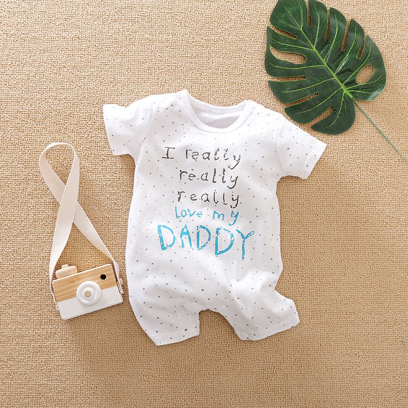 Adorable I love Dad Summer Romper 1 - Minitaq baby kids clothes dress