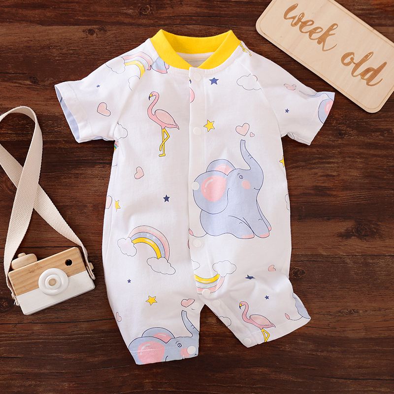 Sweet Rainbow Animal Unisex Romper 1 - Minitaq baby kids clothes dress
