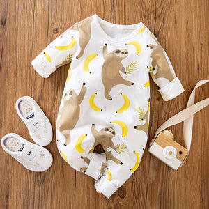 Fun with Animal and Banana Romper 1 - Minitaq baby kids clothes dress