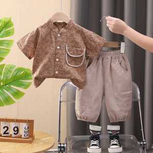Modern Design Patterned Shirts N Pants Set - Minitaq baby kids clothes dress