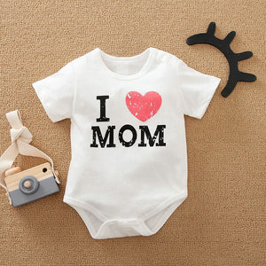 I love Mom White Baby Onesie 1 - Minitaq baby kids clothes dress