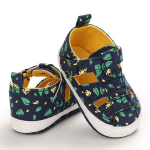 Summer Leaves Dark Blue Casual Baby Shoes 2 - Minitaq baby kids clothes dress