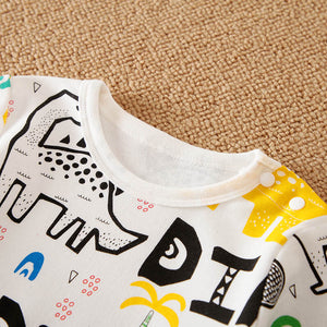 Dino Pattern Colorful Baby Romper 3 - Minitaq baby kids clothes dress