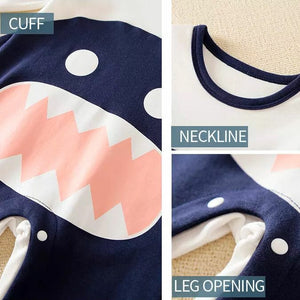 Shark Cartoon Design Baby Romper 4 - Minitaq baby kids clothes dress
