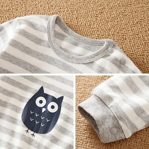 Owl Gray Romper With Cap And Bandana 4 - Minitaq baby kids clothes dress