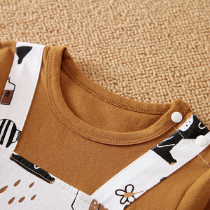 Cat N Bee Casual Baby Dungaree Romper 3 - Minitaq baby kids clothes dress