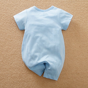 Giraffe Cotton Blue Baby Romper 3 - Minitaq baby kids clothes dress