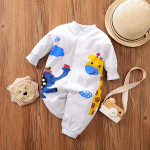 Animals Fun Full Sleeve Baby Romper 1 - Minitaq baby kids clothes dress