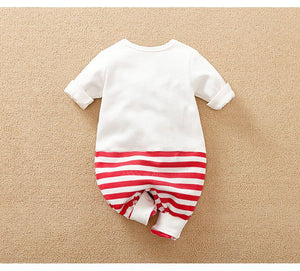I Love Mama Baba with Red Stripes Baby Romper 9 - Minitaq baby kids clothes dress