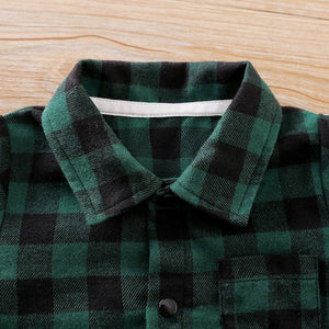 Green And Black Check Casual Romper 4 - Minitaq baby kids clothes dress
