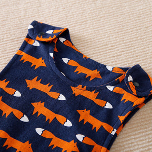 Modern Fox Cartoon Baby Romper 3 - Minitaq baby kids clothes dress