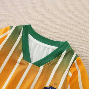 Football Sports Style Yellow Green Romper 3 - Minitaq baby kids clothes dress