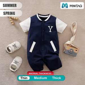 Sports Jersy Style Summer Cotton Romper 2 - Minitaq baby kids clothes dress