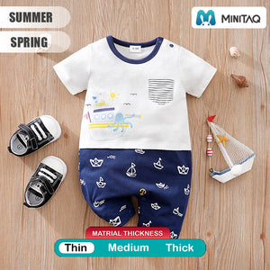 Captain Octo In The Sea Baby Cotton Romper 2 - Minitaq baby kids clothes dress