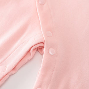 Soft Pink and White Baby Romper with Bib 6 - Minitaq baby kids clothes dress