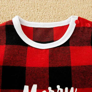 Christmas Checkered Style Baby Romper 3 - Minitaq baby kids clothes dress