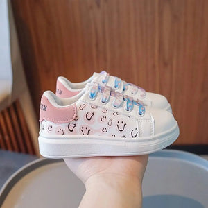 Elegant White Girls Kids Shoes With Doodle Pattern 3 - Minitaq baby kids clothes dress