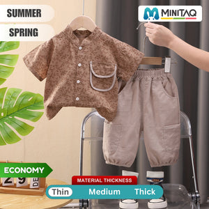 Modern Design Patterned Shirts N Pants Set - Minitaq baby kids clothes dress