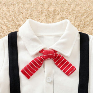 Western Bowtie Strap Design Formal Baby Romper 3 - Minitaq baby kids clothes dress