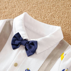Aeroplanes Strap Design Bow Tie Baby Romper 3 - Minitaq baby kids clothes dress