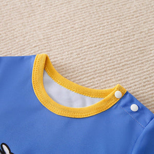 Stylish Blue Cartoon Polyester Baby Romper 3 - Minitaq baby kids clothes dress