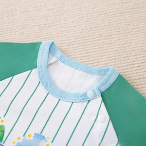 Secret Garden Green Vertical Striped Summer Jumpsuit 3 - Minitaq baby kids clothes dress