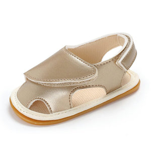 Golden Minimal Style PU Baby Shoes With Easy Strap 3 - Minitaq baby kids clothes dress