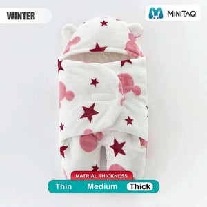 Mickey N Star Fleece Winter Baby Swaddle 2 - Minitaq baby kids clothes dress