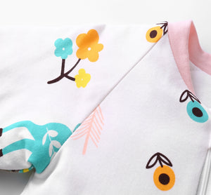 Joyful Pattern On White Winter Baby Romper 4 - Minitaq baby kids clothes dress