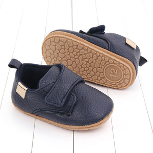Casual Dark Blue Rubber Sole PU Baby Shoes 3 - Minitaq baby kids clothes dress