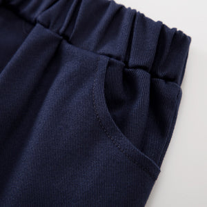 Dark Blue Kids Casual Elastic Pant 8 - Minitaq baby kids clothes dress