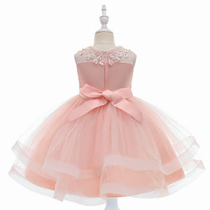 Pink Formal Ruffles Flower Design Dresses 3 - Minitaq baby kids clothes dress
