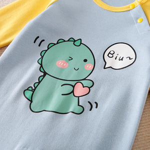 Little Dino Heart Baby Romper 3 - Minitaq baby kids clothes dress