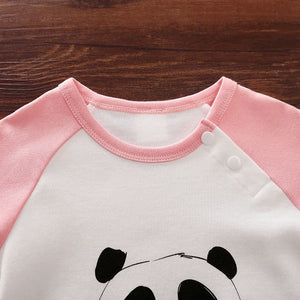 Baby Panda Pink Color Cotton Romper 3 - Minitaq baby kids clothes dress
