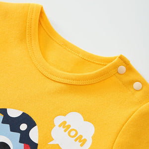 Dino Hatch Yellow Style Romper 3 - Minitaq baby kids clothes dress