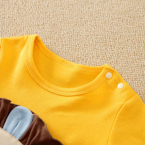 Yellow Adorable Cartoon Baby Romper 3 - Minitaq baby kids clothes dress
