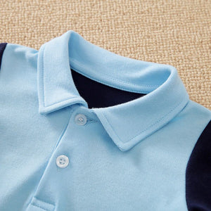Blue Shades Polo Style Baby Romper 3 - Minitaq baby kids clothes dress