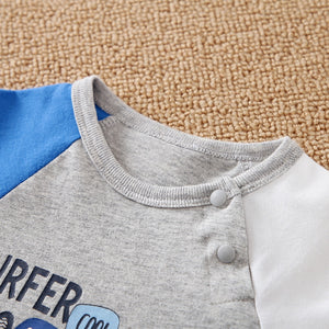 Surfer Dino Cartoon Baby Romper 4 - Minitaq baby kids clothes dress