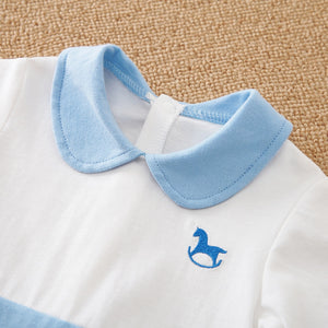 Sweet White N Blue Baby Romper 4 - Minitaq baby kids clothes dress