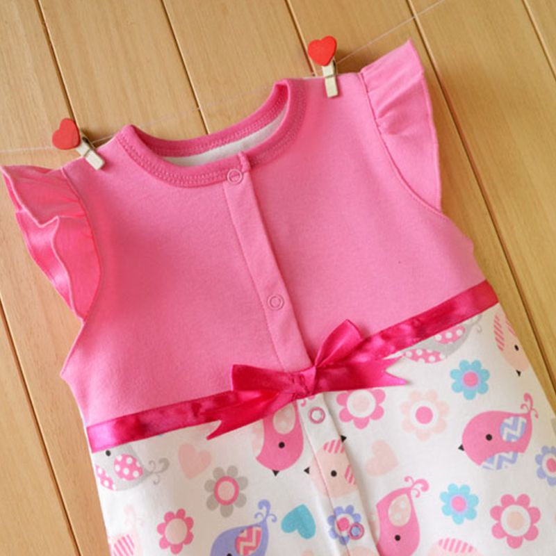 Sleeveless Pink Summer Baby Girl Romper 4 - Minitaq baby kids clothes dress