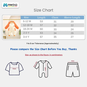 Soft White N Orange Stylish Winter Romper 38 - Minitaq baby kids clothes dress