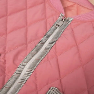 Pink Quilted Puffer N Fur Pocket Style Set - Minitaq baby kids clothes dress