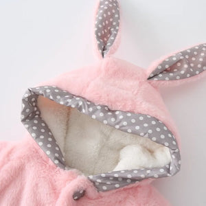 Soft Pink Hooded Baby Girl Winter Coat 3 - Minitaq baby kids clothes dress