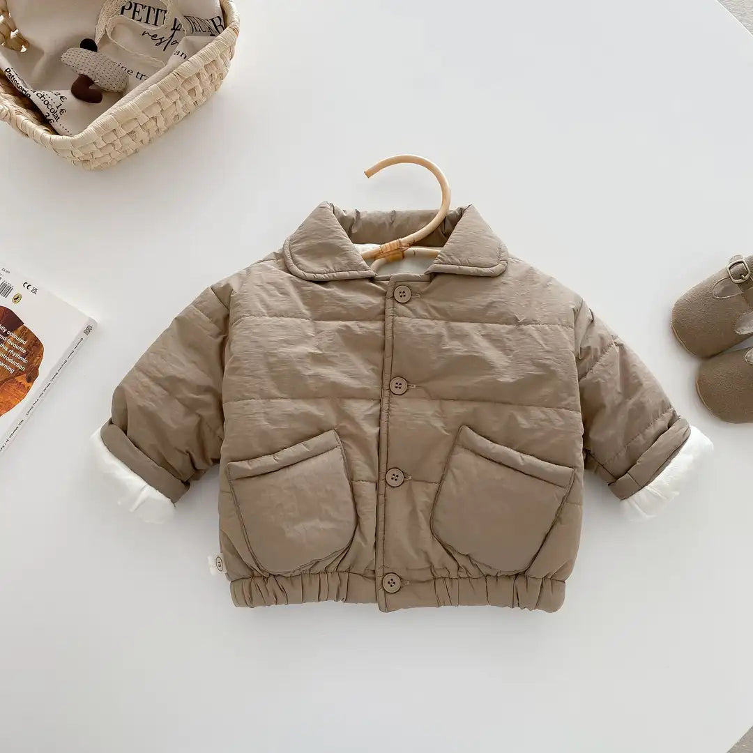 Classic Brown Quilted Kids Jacket - Minitaq baby kids clothes dress